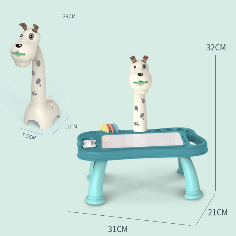 MESA JUGUETE PROYECTOR BEBESIT AZUL CACHORRO DIBUJAR MULTIFUNCIONAL - 6