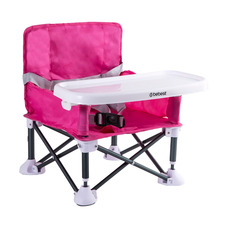 SILLA DE COMER PLEGABLE CAMPING XT01 ROSA - 1