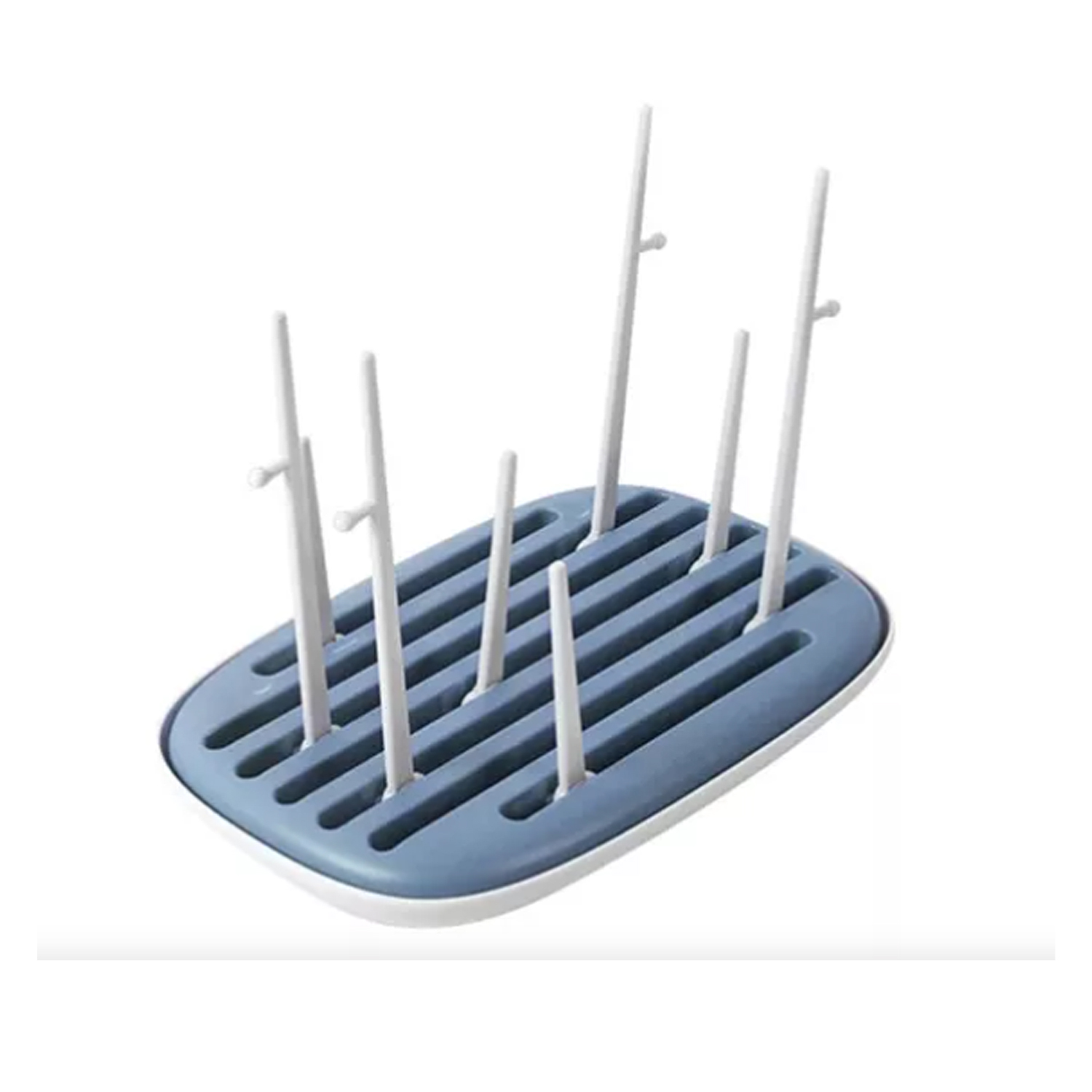 SECADOR BEBESIT ESCURRIDOR 8 MAMADERAS BIBERONES BEBE LIBRE BPA AZUL - 1