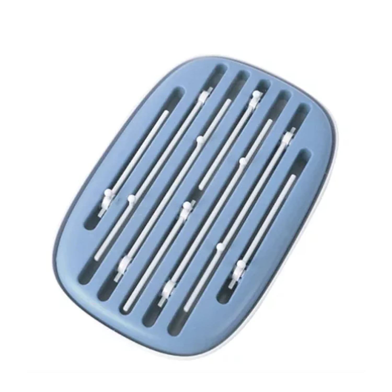 SECADOR BEBESIT ESCURRIDOR 8 MAMADERAS BIBERONES BEBE LIBRE BPA AZUL - 3