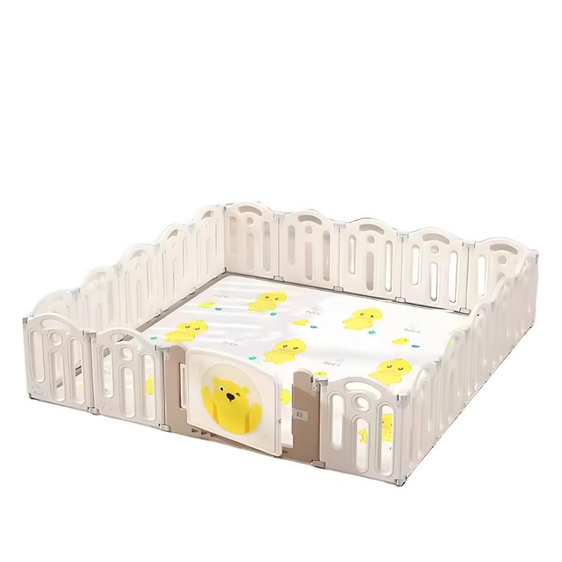 CORRAL BEBESIT JUEGOS DIDÁCTICO + ALFOMBRA ANTIGOLPES 200X240X48CM BEIGE - 1