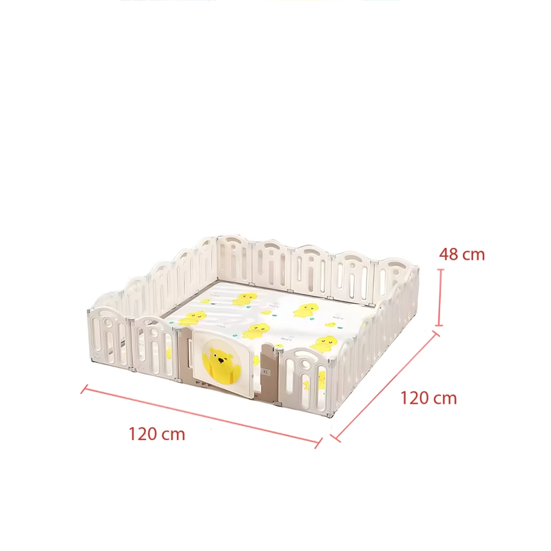 CORRAL DE JUEGOS DIDACTICO +ALFOMBRA ANTIGOLPES 120X120X48CM - 3
