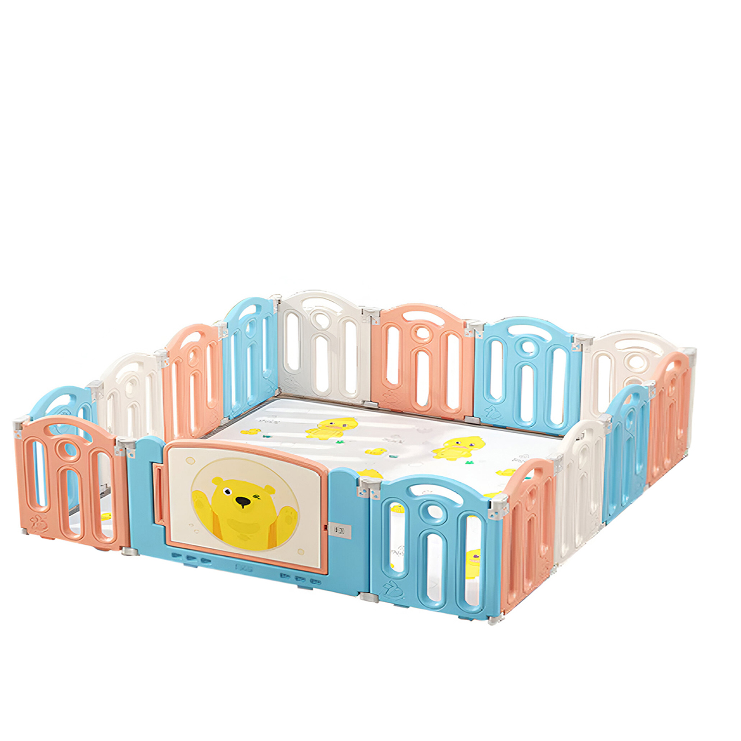 CORRAL DE JUEGOS DIDACTICO +ALFOMBRA ANTIGOLPES 200X240X48CM - 1