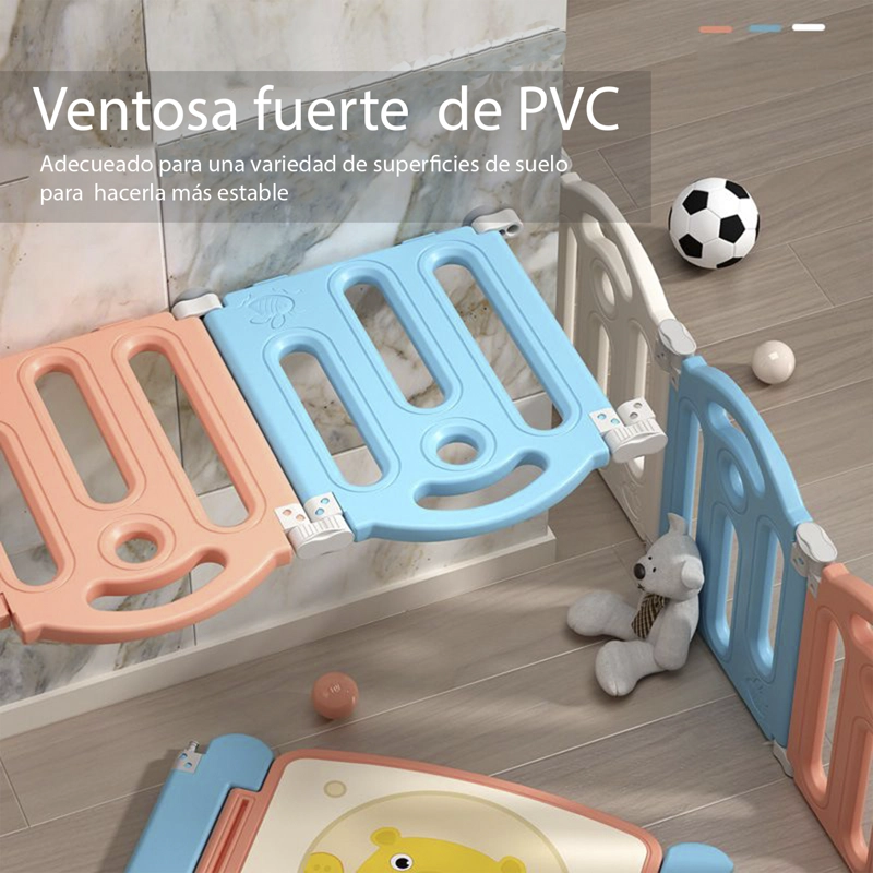 CORRAL DE JUEGOS DIDACTICO +ALFOMBRA ANTIGOLPES 160X160X48CM - 5