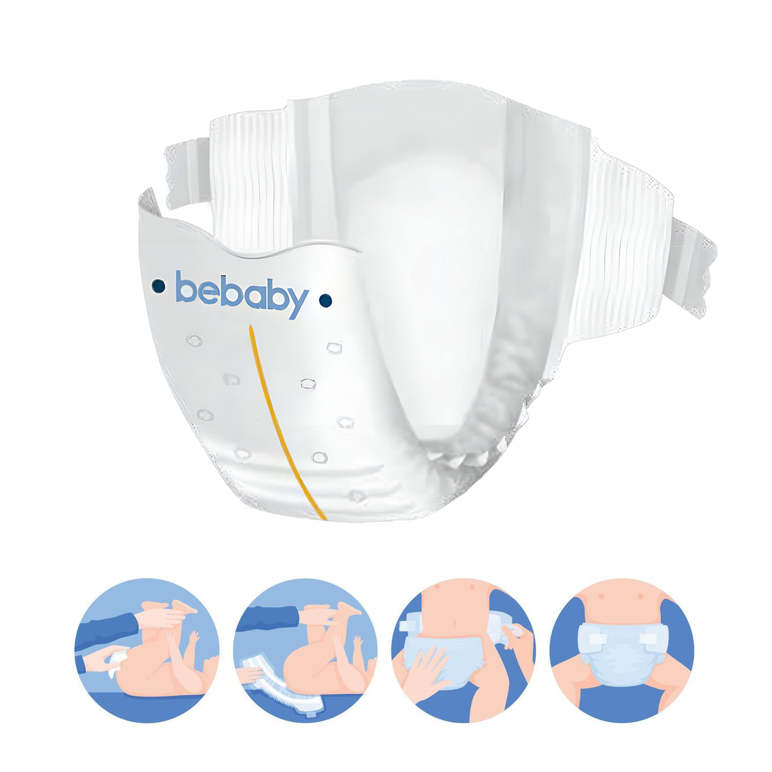 PAÑAL BEBESIT BEBABY PREMIUM BY XXG 56U HIPOALERGÉNICO 56 UNIDADES - 7