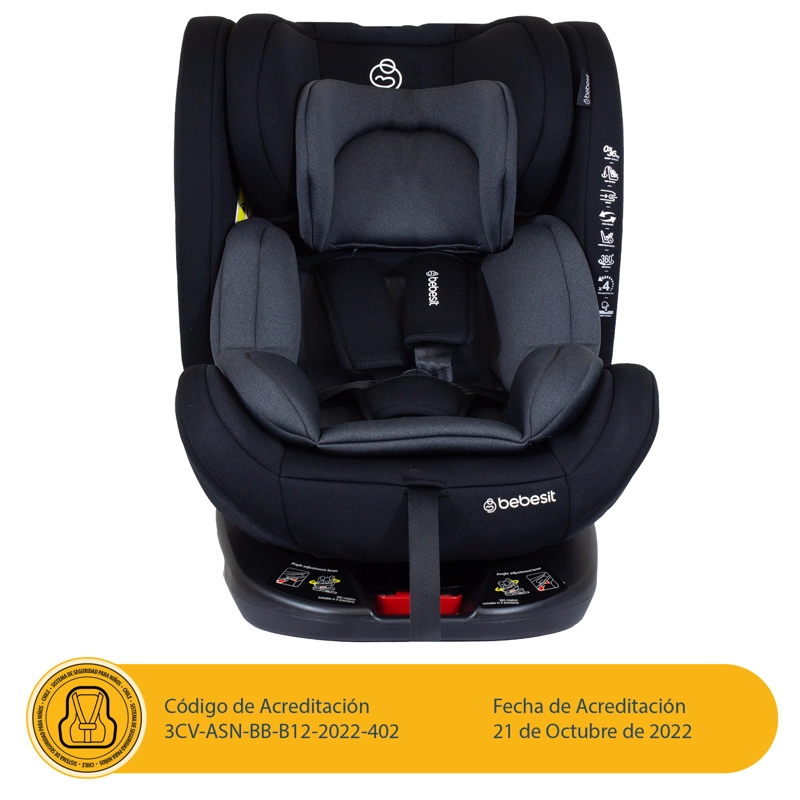 SILLA DE AUTO CONVERTIBLE 360 ONEFIX GREY - 2