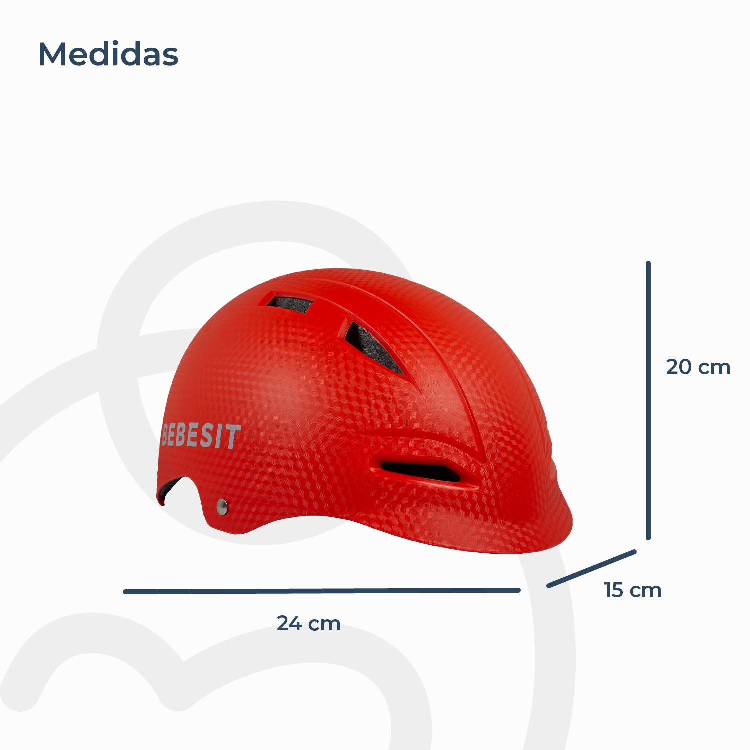 CASCO BICICLETA NIÑA NIÑO REGULABLE ROJO BEBESIT - 5