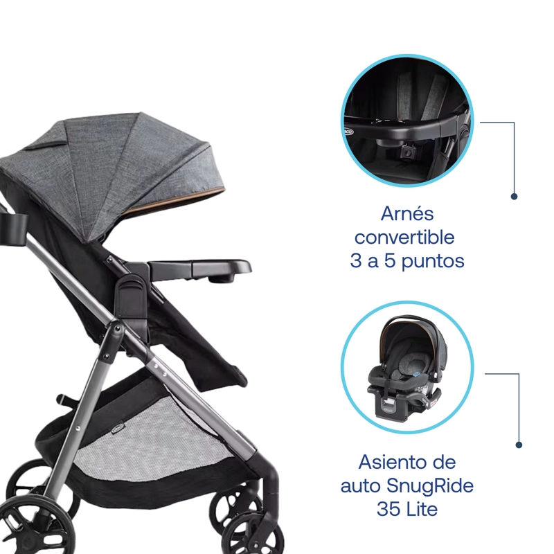 COCHE TRAVEL SYTEM MODES TRIO HEMLOCK GRACO - 3
