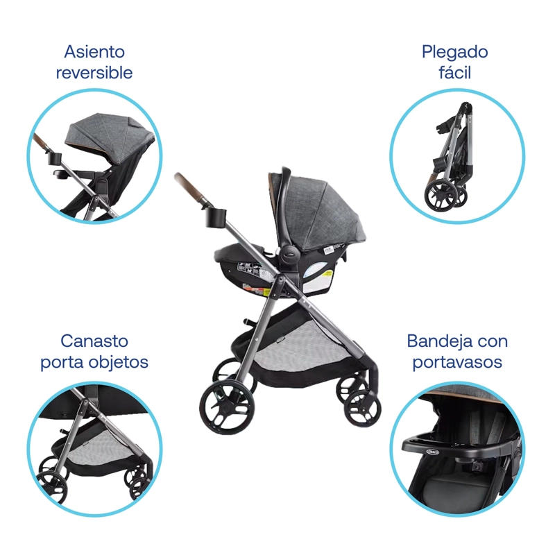 COCHE TRAVEL SYTEM MODES TRIO HEMLOCK GRACO - 4