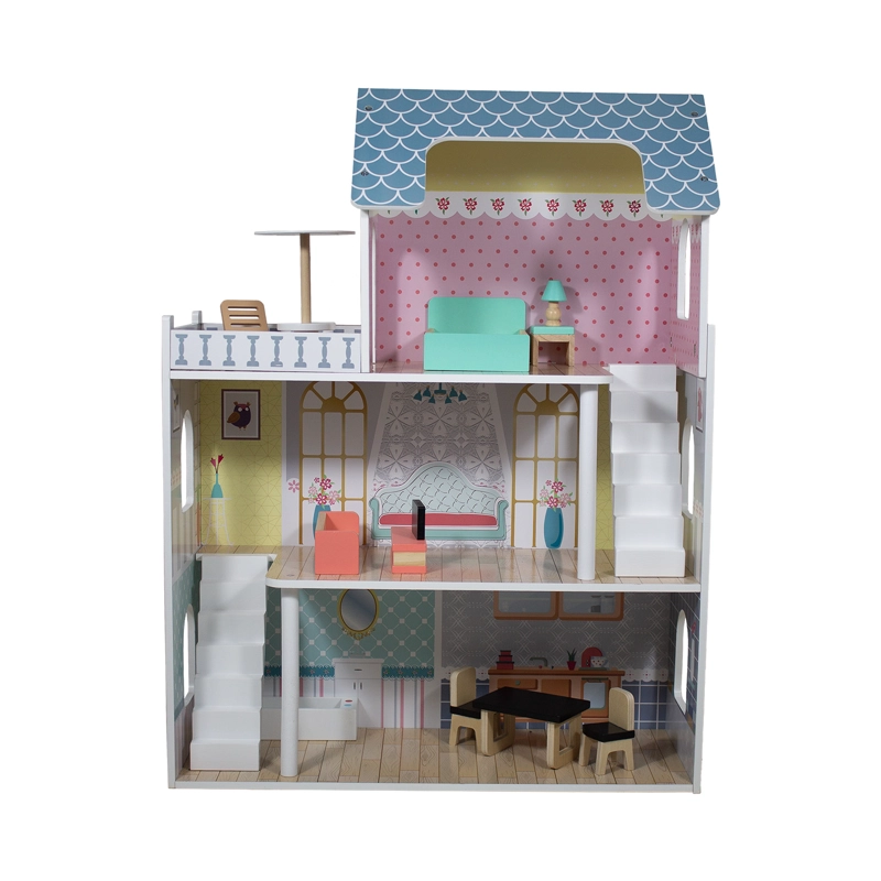 CASA DE MUÑECAS + MUEBLES MADERA MONTESSORI PRINCESAS - 3