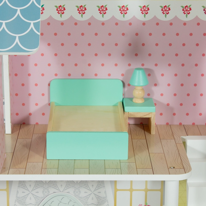 CASA DE MUÑECAS + MUEBLES MADERA MONTESSORI PRINCESAS - 6