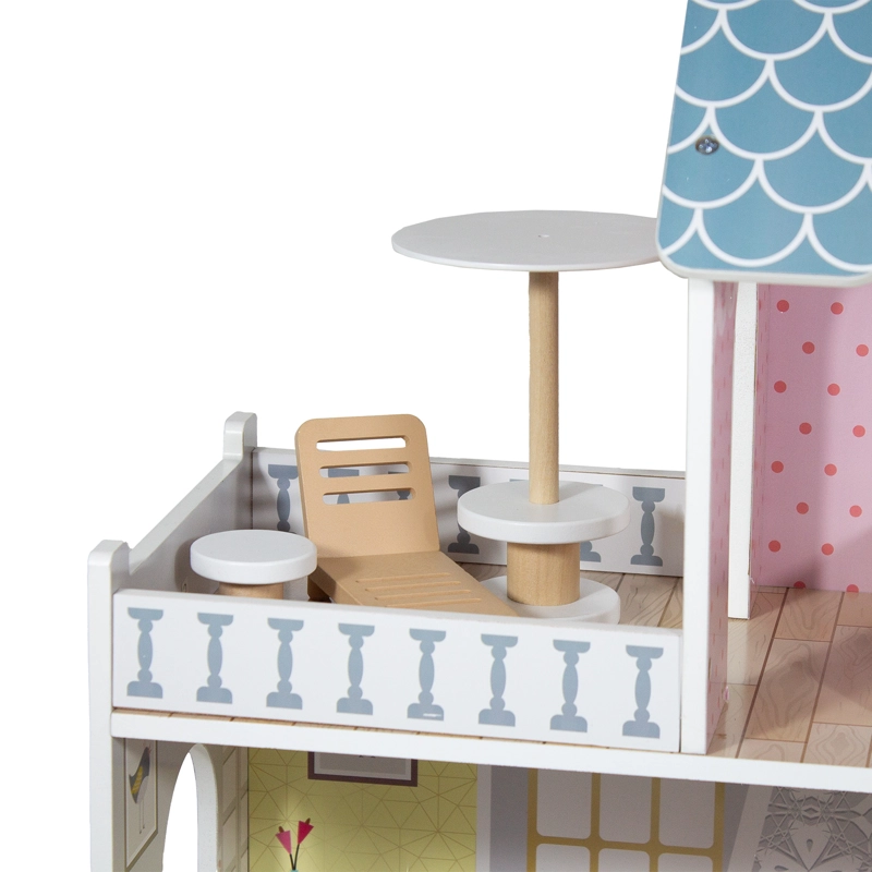 CASA DE MUÑECAS + MUEBLES MADERA MONTESSORI PRINCESAS - 7