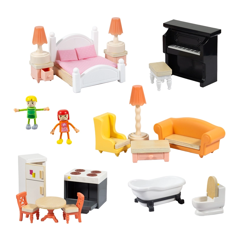 CASA DE MUÑECAS + MUEBLES MADERA MONTESSORI BELLA - 7