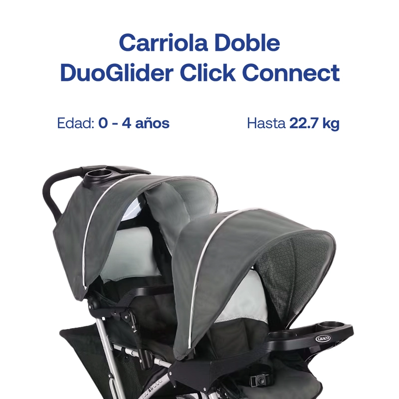 COCHE DUOGLIDER CLICK CONNECT GLACIER GRACO - 2