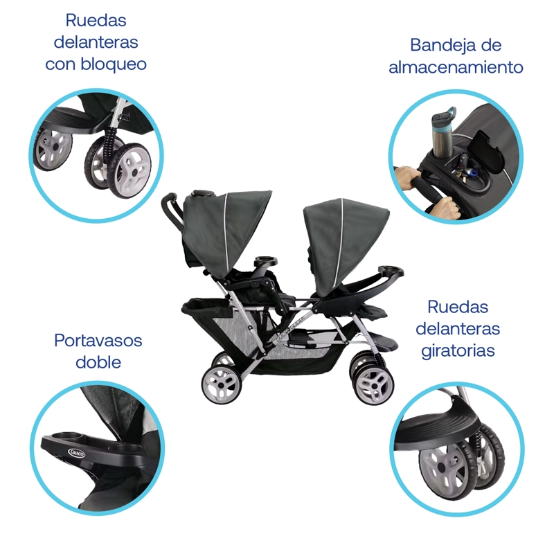 COCHE DUOGLIDER CLICK CONNECT GLACIER GRACO - 4