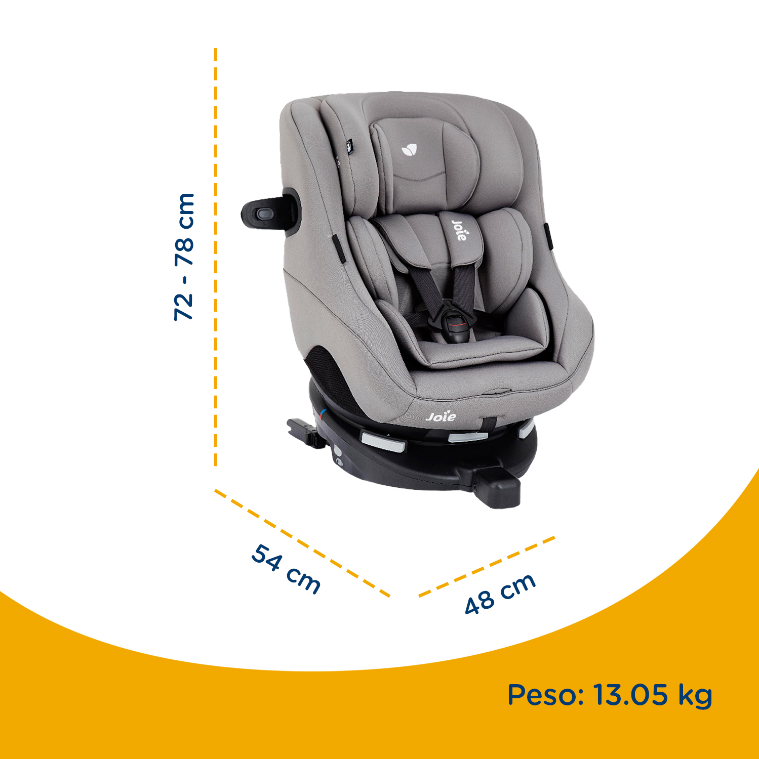 SILLA DE AUTO GIRATORIA SPIN 360 FLANNEL JOIE - 9