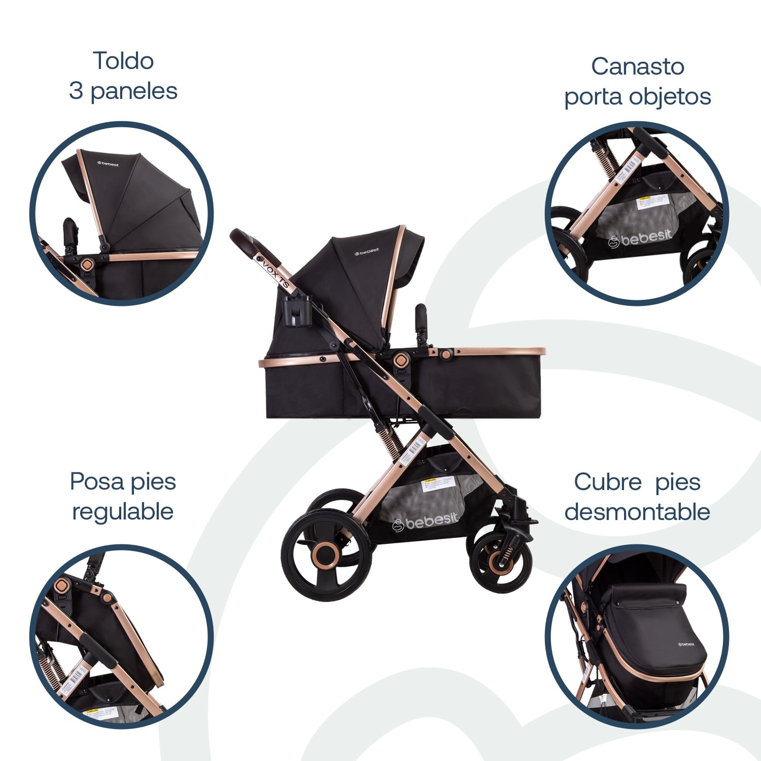 COCHE CUNA TRAVEL SYSTEM VOX GOLD BEBESIT - 4