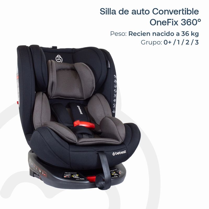 SILLA DE AUTO CONVERTIBLE ONEFIX DARK BROWN - 5