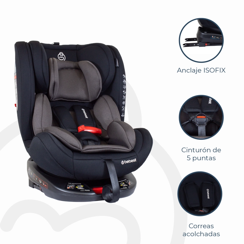 SILLA DE AUTO CONVERTIBLE ONEFIX DARK BROWN - 6