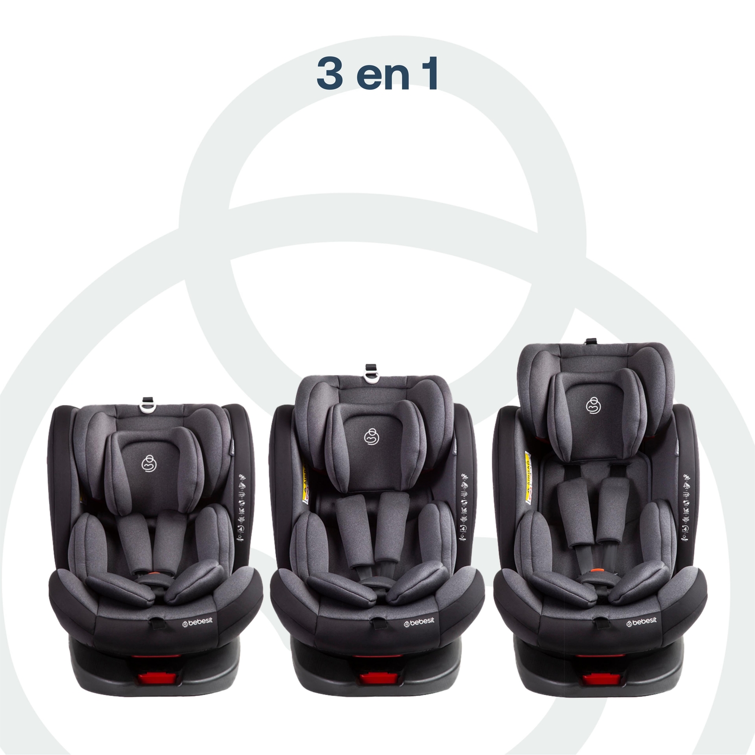 SILLA DE AUTO SATURN DARK GREY - 9