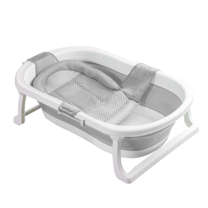 BAÑERA PLEGABLE BEBE CON HAMACA JELLY GRIS - 1