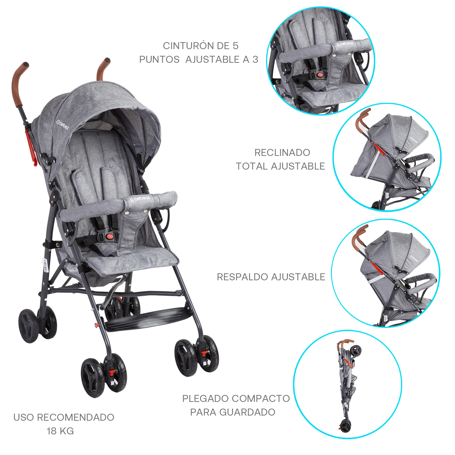COCHE PARAGUA 5126 GRIS - 5