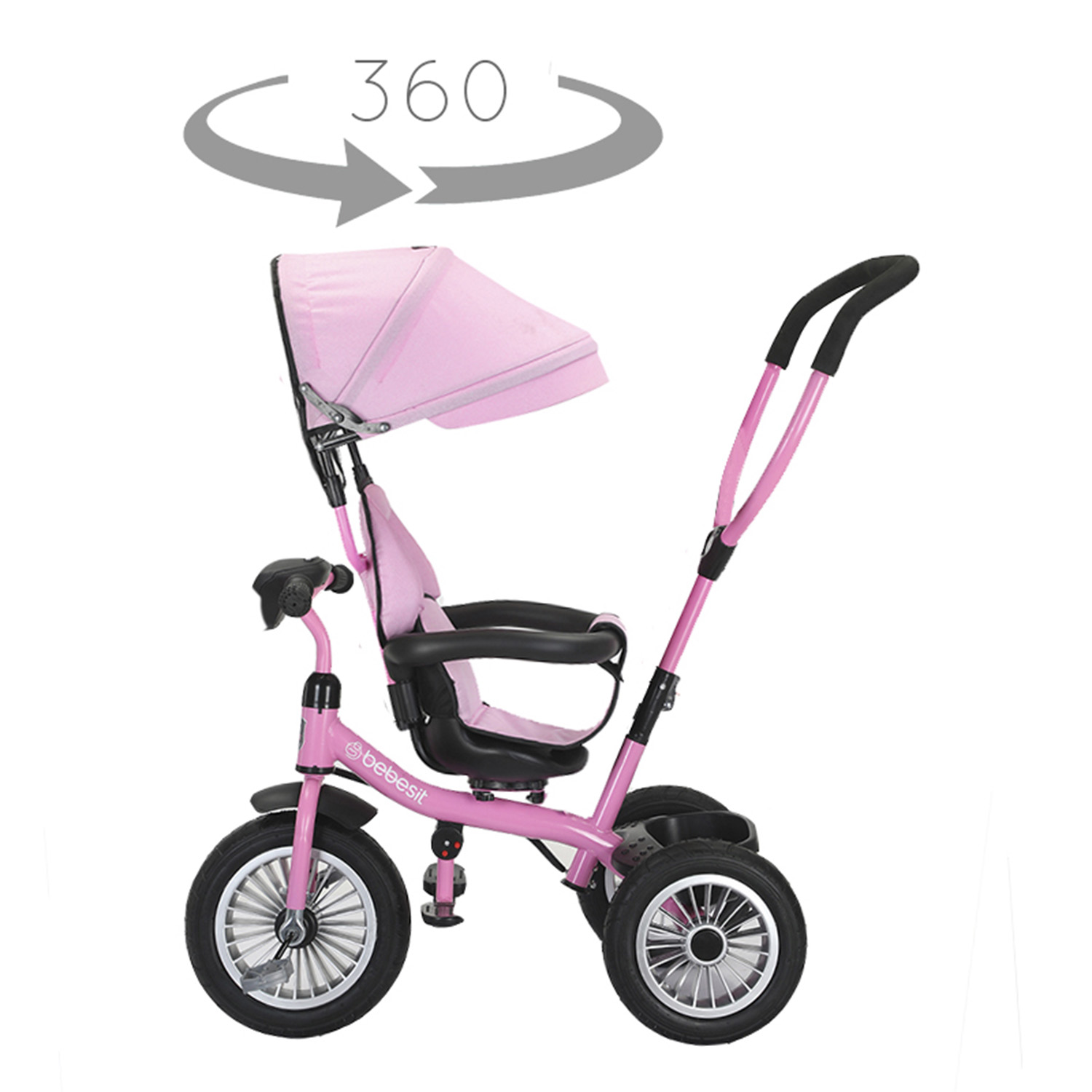 TRICICLO PASEO INFANTIL 360 1326 LX ROSADO BEBESIT - 5