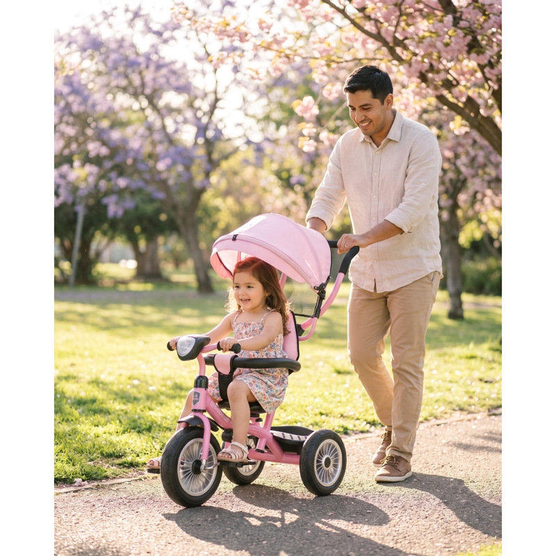 TRICICLO PASEO INFANTIL 360 1326 LX ROSADO BEBESIT - 8