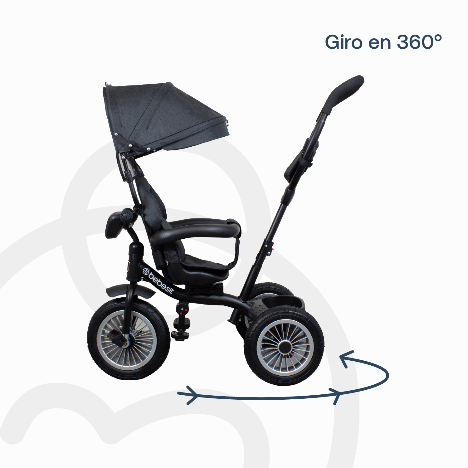 TRICICLO PASEO INFANTIL 360 1326 LX NEGRO BEBESIT - 5