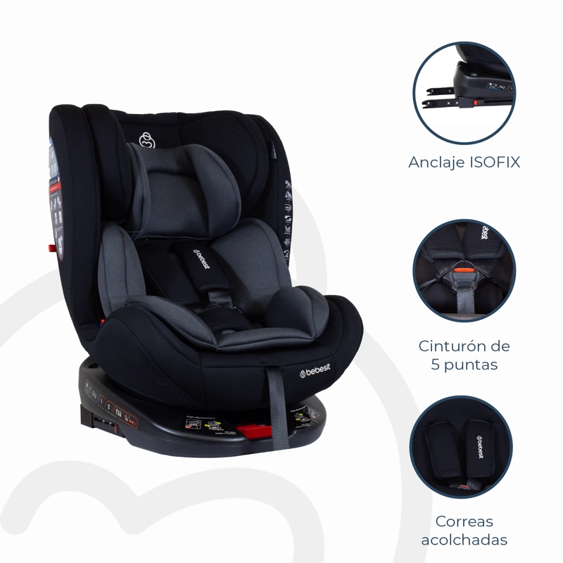 SILLA DE AUTO CONVERTIBLE ONEFIX GREY - 6