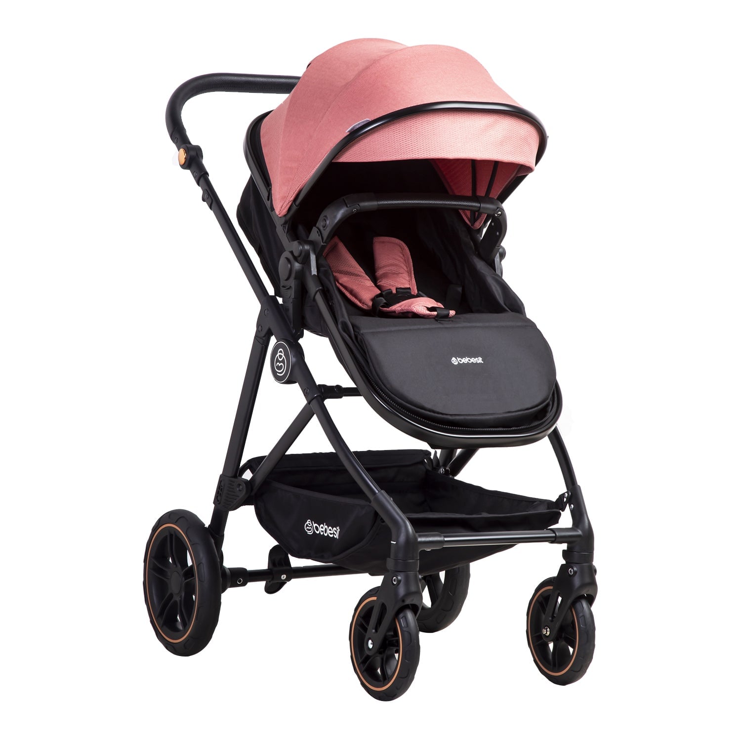 COCHE CUNA PASEO STREET ROSADO BEBESIT - 1