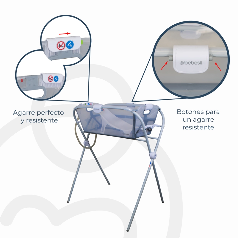 BAÑERA FLEXI 3 EN 1 PLEGABLE + SOPORTE DE BEBESIT - 7