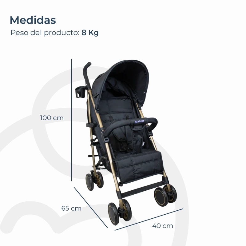 COCHE PARAGUA KRONOS NEGRO BEBESIT - 7