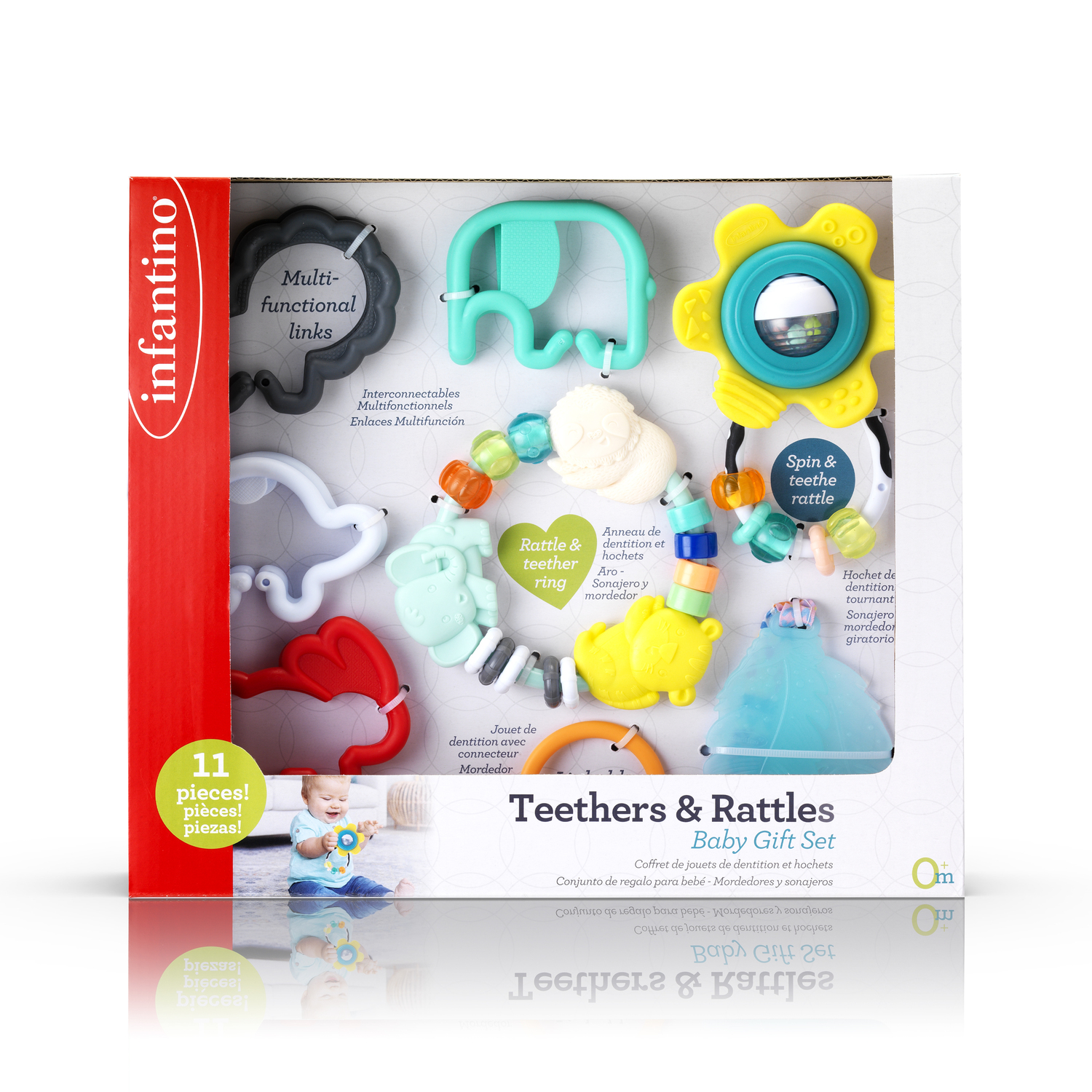 JUGUETE BEBE TEETHER&RATTLES BABY GIF INFANTINO - 2