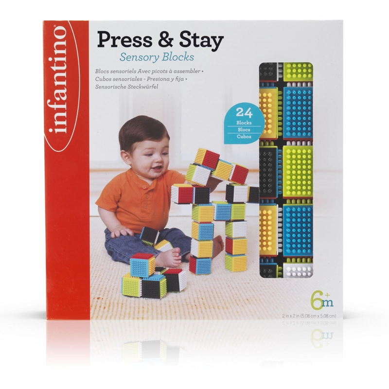 SET DE BLOQUES PRESS & STAY SENSORY BLOCKS INFANTINO - 2