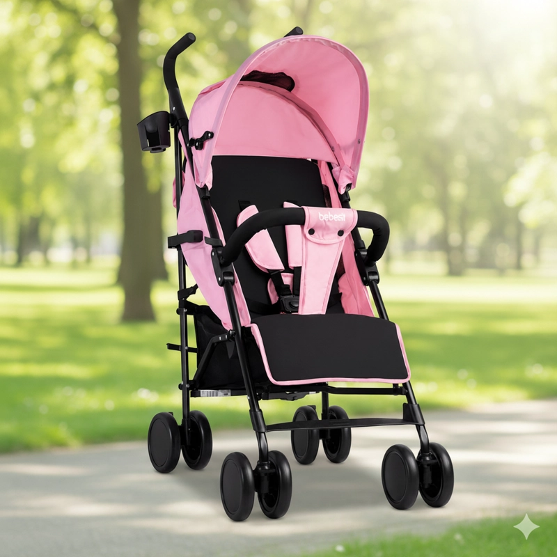 COCHE PARAGUA KRONOS ROSADO BEBESIT - 2