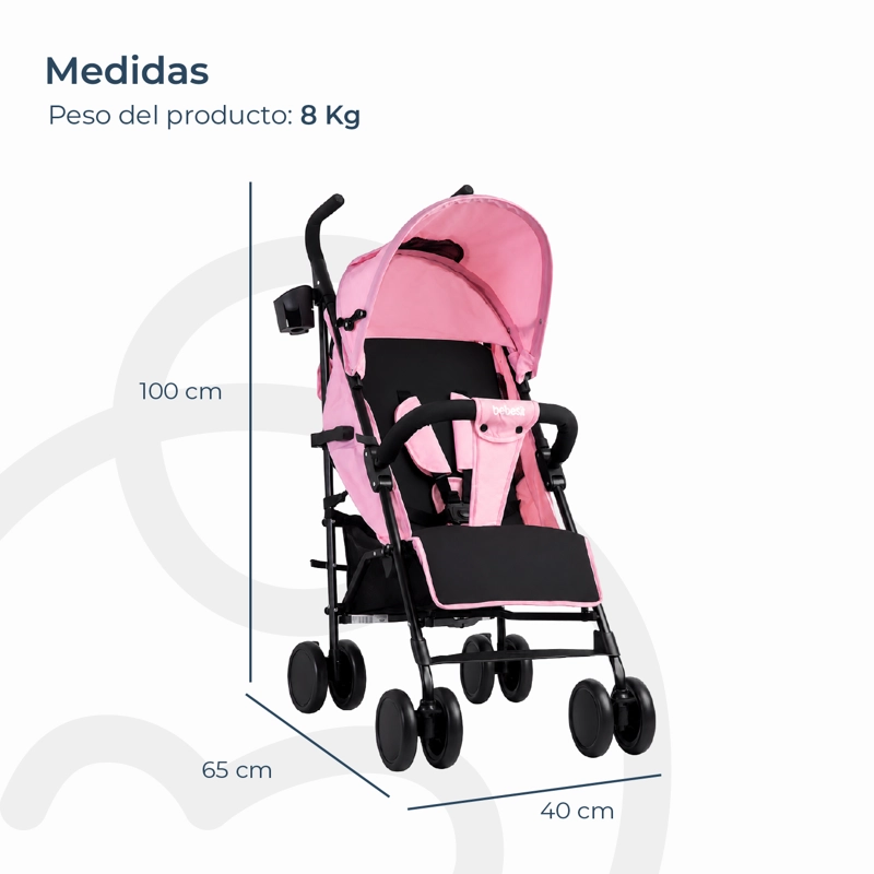 COCHE PARAGUA KRONOS ROSADO BEBESIT - 7