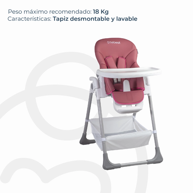SILLA DE COMER SNACK LX ROSADA BEBESIT - 3