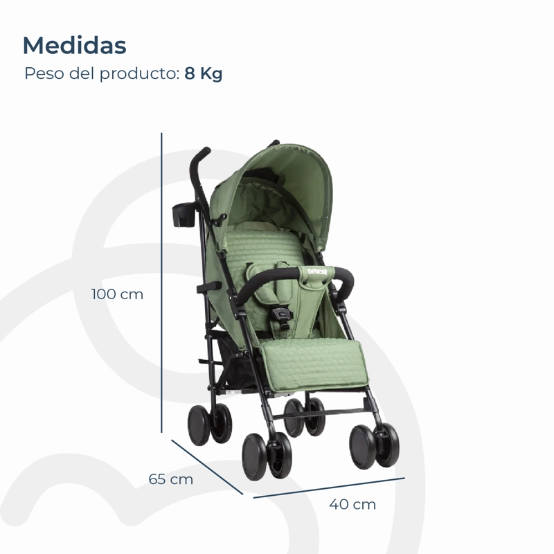 COCHE PARAGUA KRONOS VERDE BEBESIT - 8