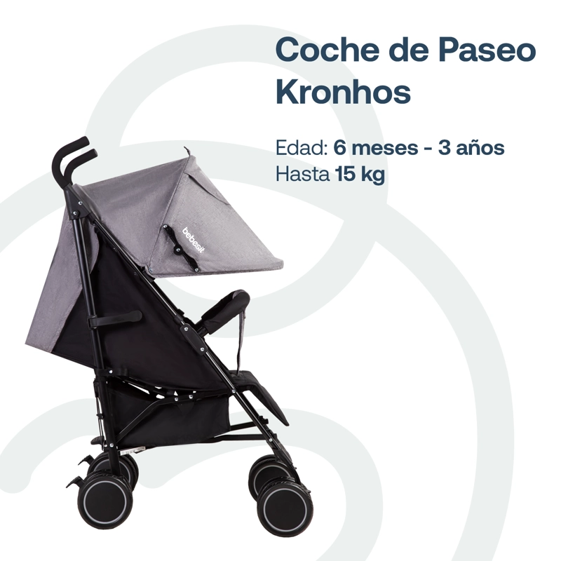 COCHE PARAGUA KRONOS GRIS OSCURO BEBESIT - 3