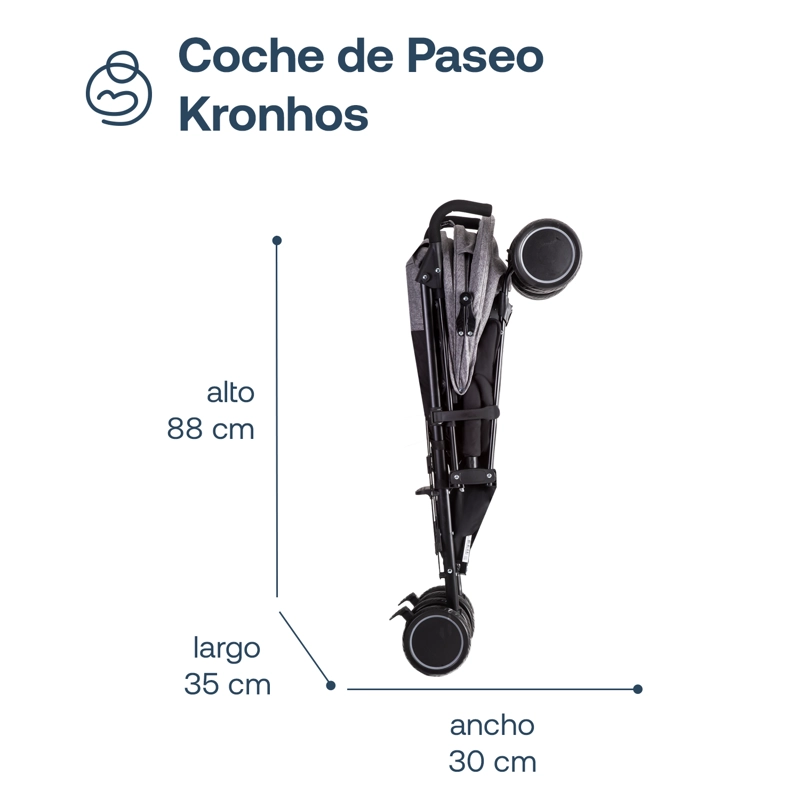 COCHE PARAGUA KRONOS GRIS OSCURO BEBESIT - 8