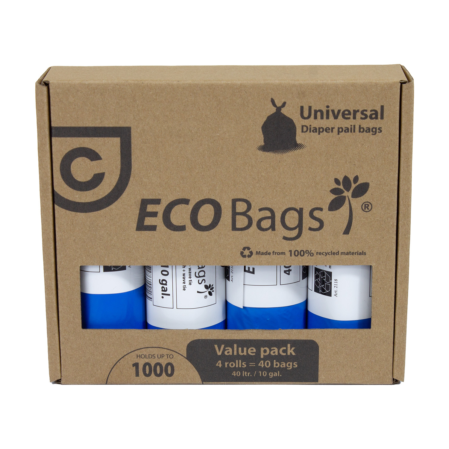 BOLSAS BASURA ECOBAGS 4X40 BEBESIT - 1