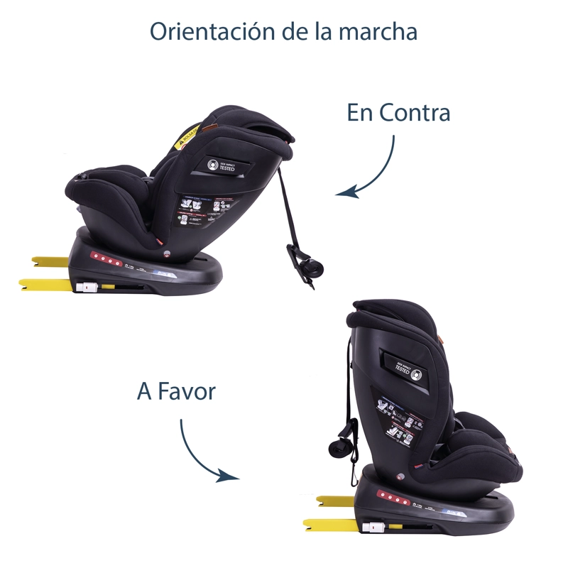 SILLA DE AUTO CONVERTIBLE ISOFIX SUPRA 360º PREMIUM GRIS - 6