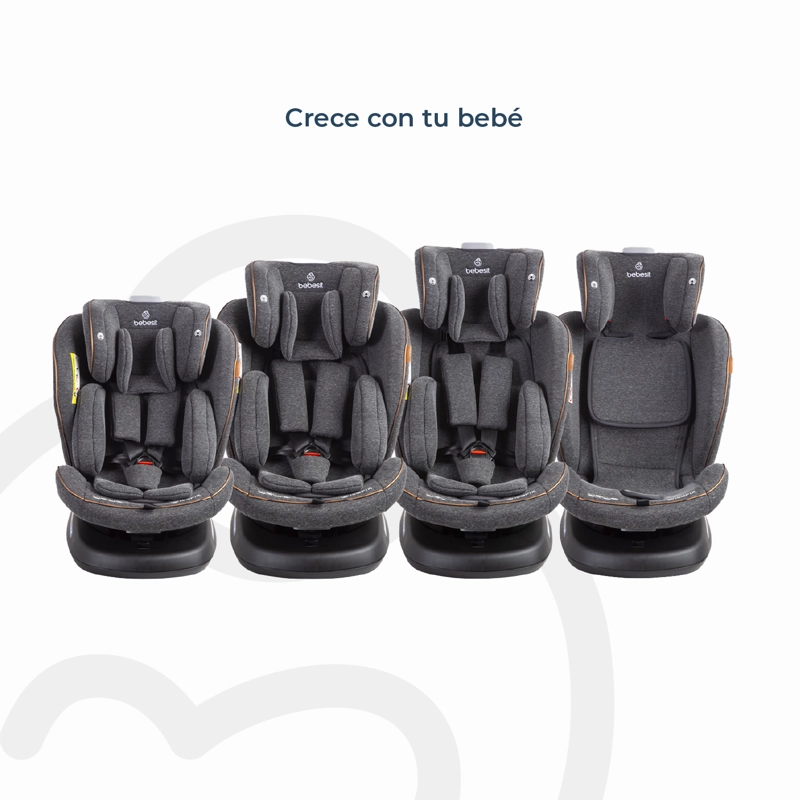 SILLA DE AUTO CONVERTIBLE ISOFIX SUPRA 360º PREMIUM GRIS - 7