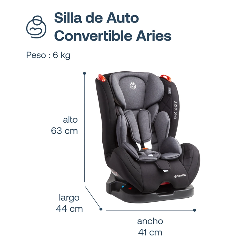 SILLA DE AUTO ARIES DARK GREY - 7