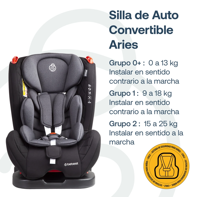 SILLA DE AUTO ARIES DARK GREY - 8