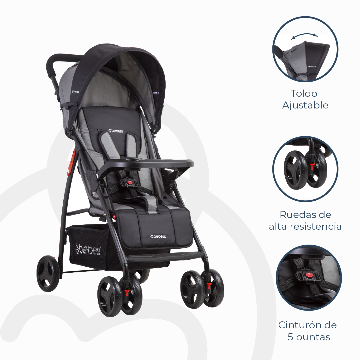 COCHE TRAVEL SYSTEM SUMMER GRIS - 6