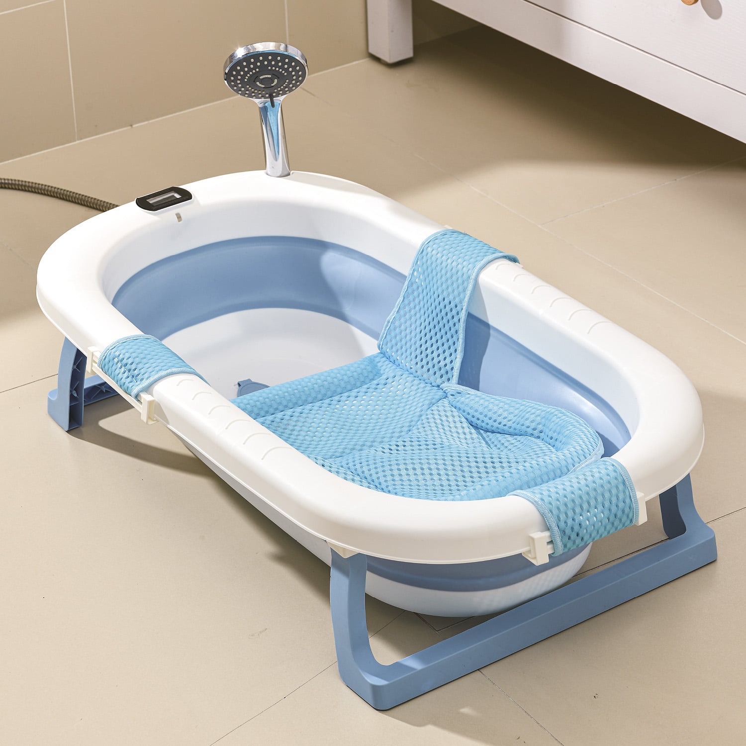 BAÑERA PLEGABLE AQUA AZUL BEBESIT - 5