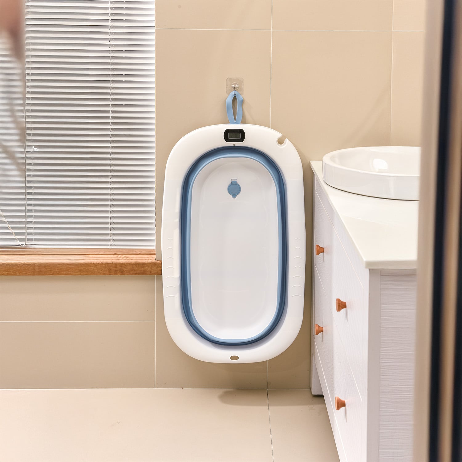 BAÑERA PLEGABLE AQUA AZUL BEBESIT - 6