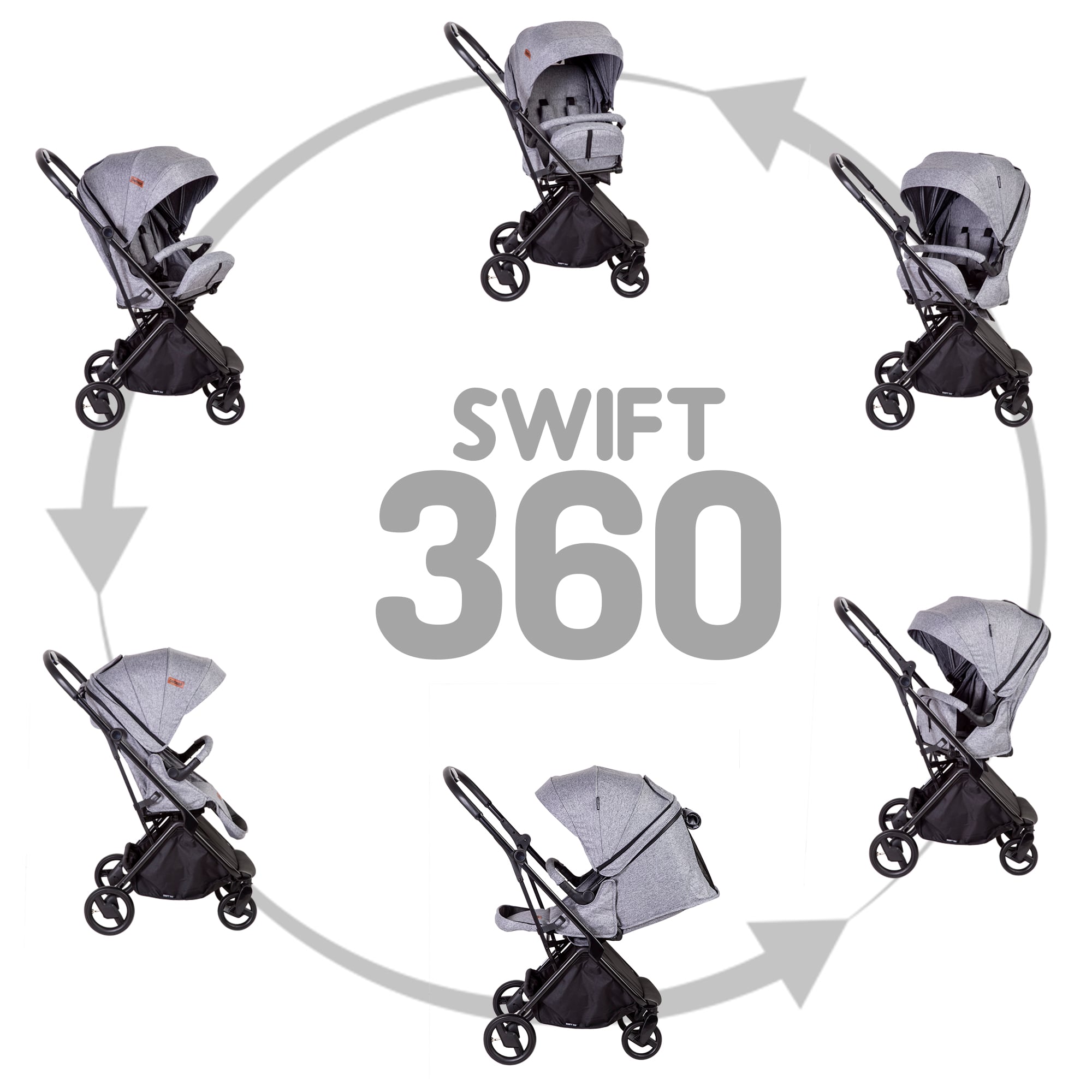 COCHE TRAVEL SYSTEM SWIFT 360 BEIGE BEBESIT - 9